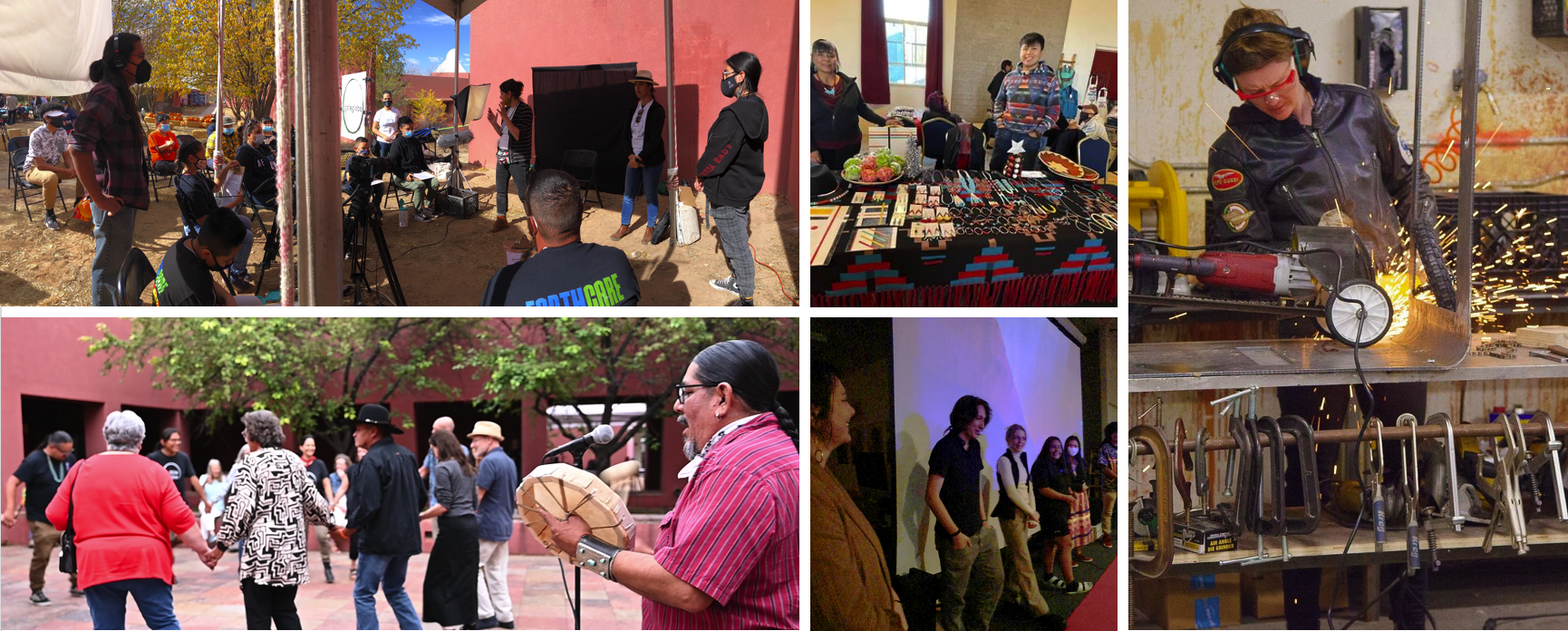 Little Globe film workshop at the Midtown Block Party, Santa Fe Indigenous Center’s Native Earth Day, MAKE Santa Fe, Round Dance at the June 2024 event, Presente by Little Globe