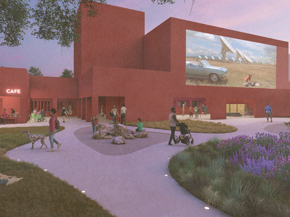 A rendering of a future MADA outdoor space